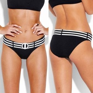 NWT Seafolly Navy Belted Hipster Bikini Bottom 6